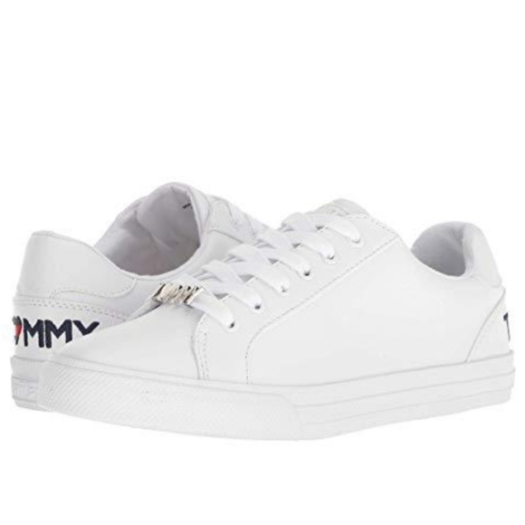 Tommy Hilfiger Shoes White  Alune Lace Up Size 8 EUC - Picture 4 of 12